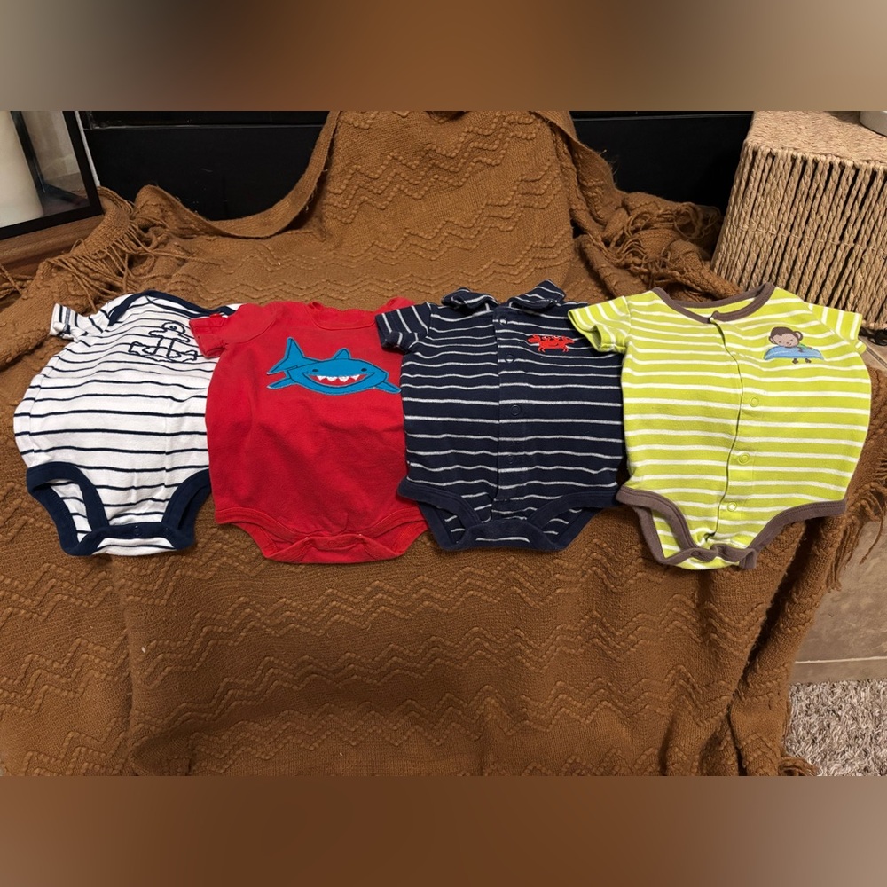 Multiple Bundle Baby Onesies - Red, Blue, Green